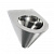 Унитаз из нерж. стали без сливного бака треугольный матовый подвесной 380х355х540 (13018.S)