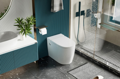 Унитаз ABBER Bequem приставной белый с импульсным смывом (AC1114P)