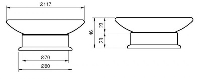 Мыльница настольная CEZARES, бронза (APHRODITE-SODP-02)