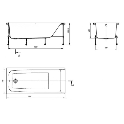 Ванна акриловая Roca - Elba 150x75 (248509000)