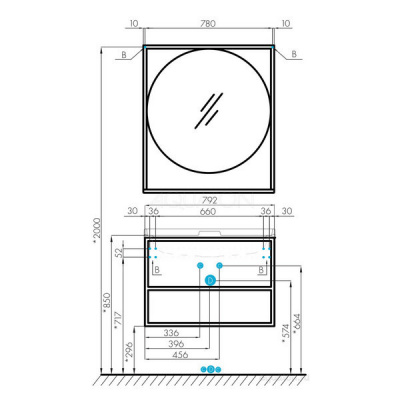 Зеркало Aquaton - Лофт 80 (1A242602LTDU0)
