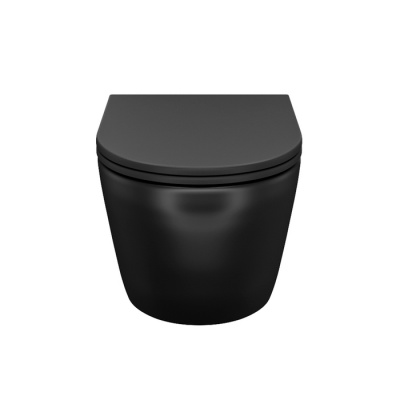 Унитаз подвесной безободковый, чёрный матовый, Blanco, IDDIS (BLAR3BMi25)