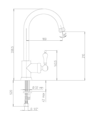 Смеситель для кухни Paini Duomo (88CR572L1US1KM)
