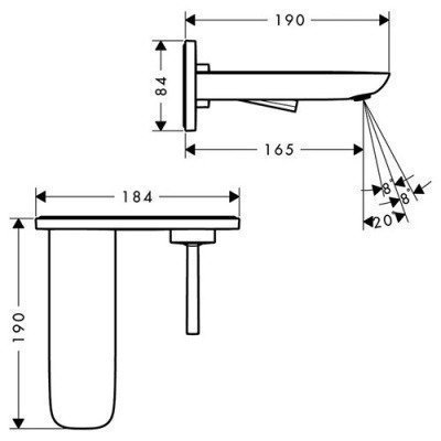 Смеситель для раковины Hansgrohe - PuraVida (15084000)