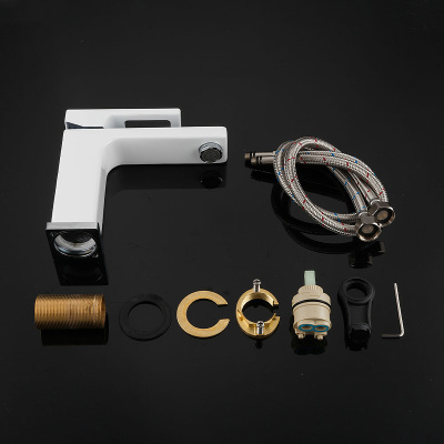 Gappo белый смеситель д/раковины (G1017)