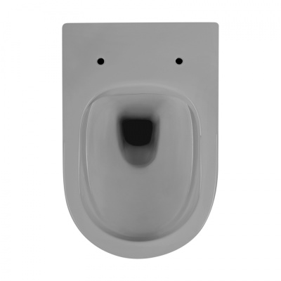 Унитаз ABBER Bequem подвесной серый матовый, безободковый (AC1103MG)