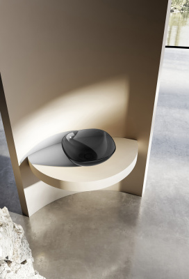 Раковина накладная прозрачная ABBER Kristall (AT2806Onyx) Раковина накладная прозрачная ABBER Kristall (AT2806Onyx)