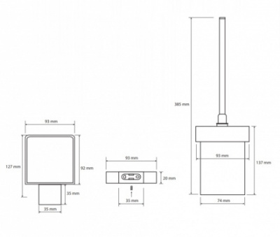 Держатель Bemeta - NERO для туалетной щетки (135013010)