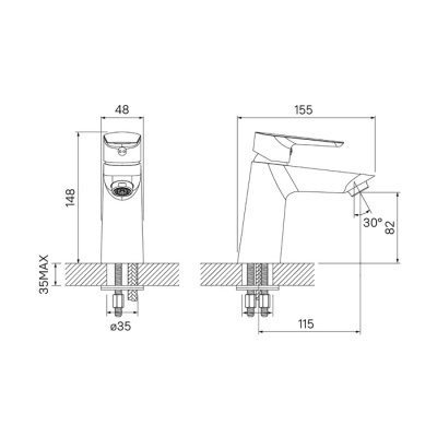 Смеситель для умывальника, Cloud, IDDIS (CLOSB00i01) Смеситель для умывальника, Cloud, IDDIS (CLOSB00i01)