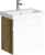 Подвесная тумба Aqwella Smart с одним ящиком, цвет дуб балтийский с умывальником (SRT0105DB)