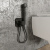 Встраиваемый смеситель с гигиеническим душем,матовый черный, IDDIS (004BLS0i08)