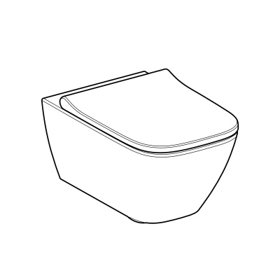 Унитаз подвесной безободковый Geberit Smyle Square (500.683.01.1)