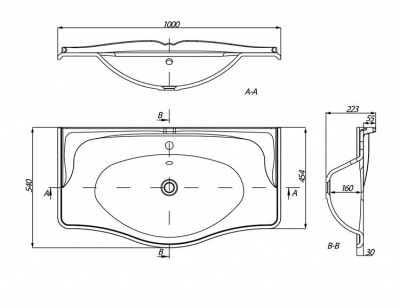 Раковина Акватон - Версаль 100 слоновая кость (1A712431VS200)