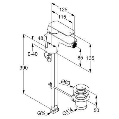 Смеситель для биде Kludi - Ameo (412160575)