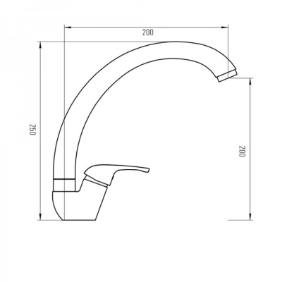 Смеситель для кухни PAINI Creta, хром (CR) (42CR570/599TR21LMKM)