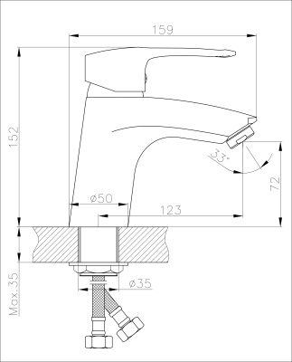 Смеситель Rossinka для раковины (T40-11)