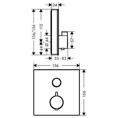 Термостат Hansgrohe - ShowerSelect (15737400)