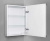 Зеркало-шкаф Jorno Slide 60 с подсветкой и часами (Sli.03.60/W)