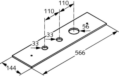 Видимая часть монтажной панели Kludi (1602405)
