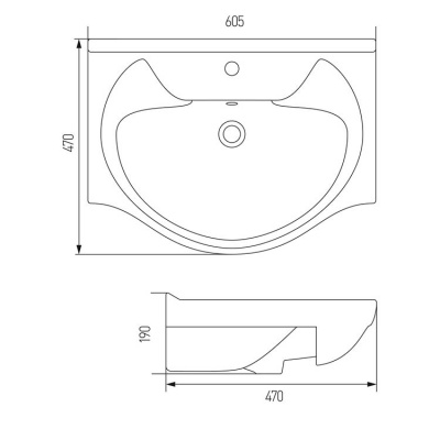 Раковина Акватон - Байкал-60 (1WH109652)