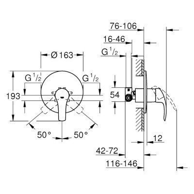 Смеситель для душа Grohe - Eurosmart (33556002)