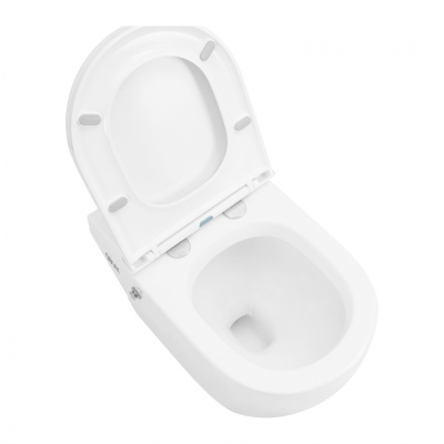 Унитаз ABBER Bequem приставной белый с импульсным смывом (AC1115P)