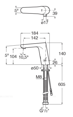 Смеситель для умывальника Roca L30-E (A5A5809C00)