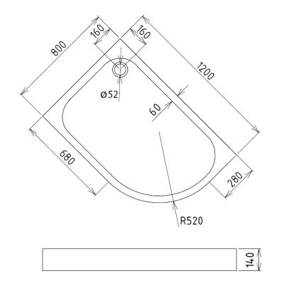 Душевой поддон Gemy (ST18 L)
