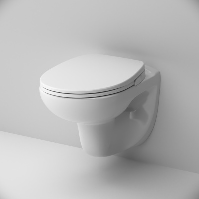 AM.PM Sense подвесной унитаз, безободковый, с механической крышкой-биде Clean Care без смесителя (CCM741700)