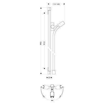 Душевая штанга Hansgrohe - Unica (27844000)