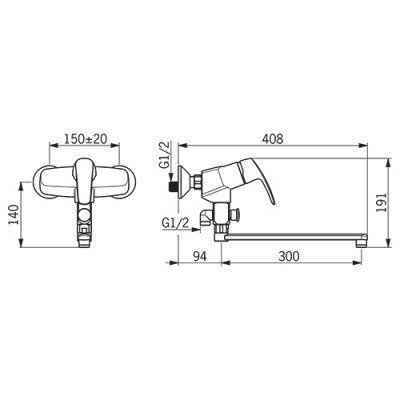 Oras Safira Смеситель для душа 1073X