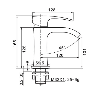 Gappo смеситель для раковины, чёрный (G1007-6)