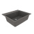 Кухонная мойка Lemark HANKA 570 врезная прямоугольная из кварцгранита цвет: Серый шёлк (9910017)
