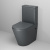 Унитаз GR-4480GMS Color (620*365*810) СЕРЫЙ МАТОВЫЙ напольный БЕЗОБОДКОВЫЙ с тонкой крышкой, 2 места (GR-4480GMS)