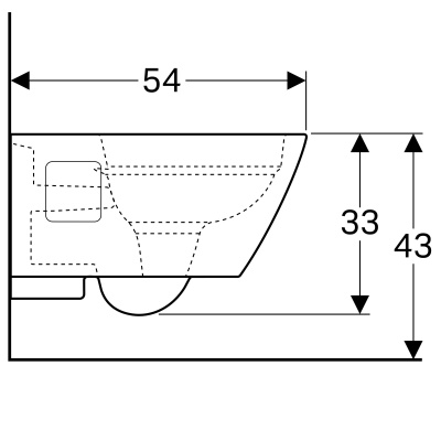 Унитаз подвесной безободковый Geberit Renova Plan (500.378.01.1)