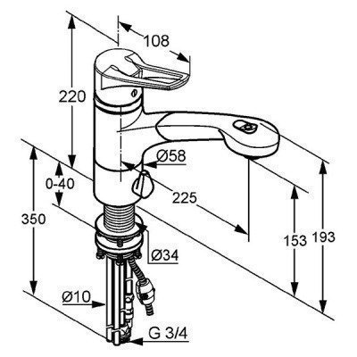 Смеситель для кухни  Kludi  -  MX (399450562)