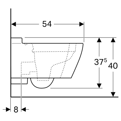 Унитаз подвесной безободковый Geberit myDay (201460600) Унитаз подвесной безободковый Geberit myDay (201460600)