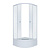 Душевое ограждение Тритон Стандарт 100*100 В  1/4 круга, сред. подд., Аква, Полосы, Белый  (3 места+сифон D50мм) (Щ0000025931)