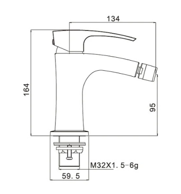 Gappo смеситель хром. д/биде. ф35 (G5007)