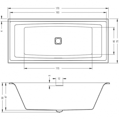 Ванна акриловая RIHO STILL SQUARE - PLUG & PLAY R 170x75 RIHO FALL (заполнение через перелив) (BD13C0500000000) Ванна акриловая RIHO STILL SQUARE - PLUG & PLAY R 170x75 RIHO FALL (заполнение через перелив) (BD13C0500000000)