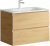 Подвесная тумба Aqwella Accent с двумя ящиками в цвете дуб золотой с умывальником из литьевого мрамора (ACC0175DZ)