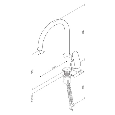 AM.PM Like смеситель для кухни, хром, шт. (F8007100)