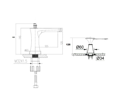 Смеситель на три отверстия Yasmina (8003/B02)