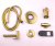 Комплект гигиенического душа Bronze de Luxe ELEMENT встраиваемый (матовое золото/черный) (EL28GB)