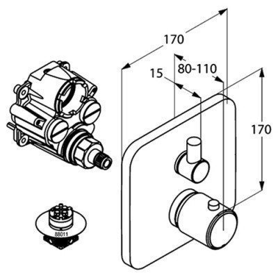 Смеситель для душа Kludi - E2 (498350575) Смеситель для душа Kludi - E2 (498350575)
