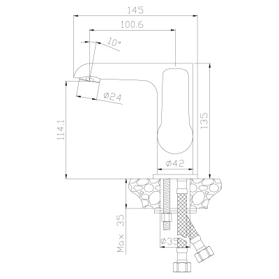 Смеситель Rossinka для раковины (W35-11) Смеситель Rossinka для раковины (W35-11)