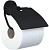 Держатель для туалетной бумаги с крышкой Nofer NIZA чёрный (16858.N)