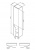 Шкаф-колонна, напольный, правый, 35 см AM.PM Like (M80CSR0356WG)