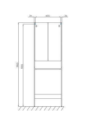 Шкаф Aquaton для стиральной машины Лондри (1A260503LH010)