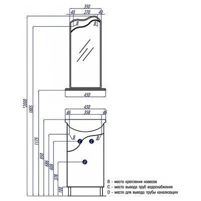 Зеркало AQUATON - КОЛИБРИ 45 левое (1A065302KO01L) Зеркало AQUATON - КОЛИБРИ 45 левое (1A065302KO01L)